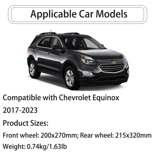 Chevrolet Equinox Mud Guards 2017–2023 Front Rear 4-Piece 1