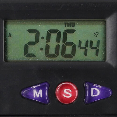LCD Digital Alarm Clock with Flexible Stand 12H Date 1
