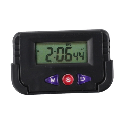 LCD Digital Alarm Clock with Flexible Stand 12H Date 2