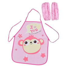 Kids Apron Sleeve Cover Cartoon Waterproof Art Coat