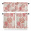 Coral Kitchen Curtains and Valances Set Red Pink Rod Pocket 1
