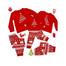 Red Buffalo Plaid Family Christmas Pajama Set Long Sleeve