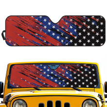 American Flag Windshield Sun Shade for Jeep Wrangler JL/JLU