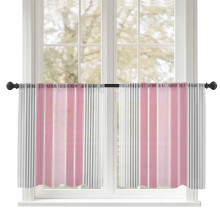 Sheer Curtains Pink-Gray Gradient Stripe Light Filtering