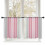 Sheer Curtains Pink-Gray Gradient Stripe Light Filtering 1