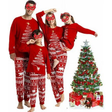 Sinhoon Matching Family Pajama Set Red XXL