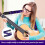 Blue Lightning Guitar Strap 5cm Wide for Electric Acoustic 4