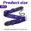 Blue Lightning Guitar Strap 5cm Wide for Electric Acoustic 2