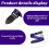 Blue Lightning Guitar Strap 5cm Wide for Electric Acoustic 3