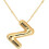 Bubble Letter Necklace 18K Gold Plated Initial Pendant 1