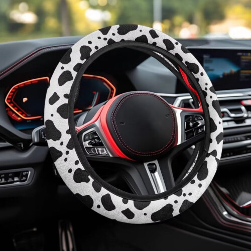 Leopard Print Car Steering Wheel Cover 15 inch 2