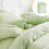 Disposable Non-Woven Bedding Set Green Pink White 4-Piece 1