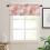 Coral Kitchen Curtains and Valances Set Red Pink Rod Pocket 7