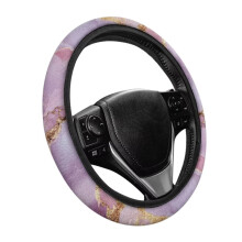 Pink Marble Steering Wheel Cover 15 Inch