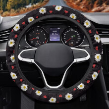 Daisy Car Steering Wheel Cover 15 inch Elastic Warm Winter