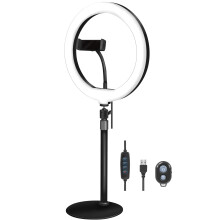 Súprava pre tvorcov obsahu na streamovanie (2-dielna) – 30 W Bluetooth reproduktor a prstencové osvetlenie pre smartfón
