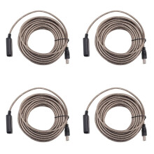 4X 10M USB 2.0 Active Extension / Ripetitore 480 Mbp Cavo Attivo di Estensione USB