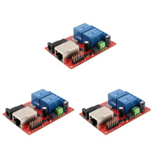 3X Lan Interruttore di Ritardo Scheda Relè Ethernet 2 Vie Modulo Server Modulo Controller Tcp / Udp