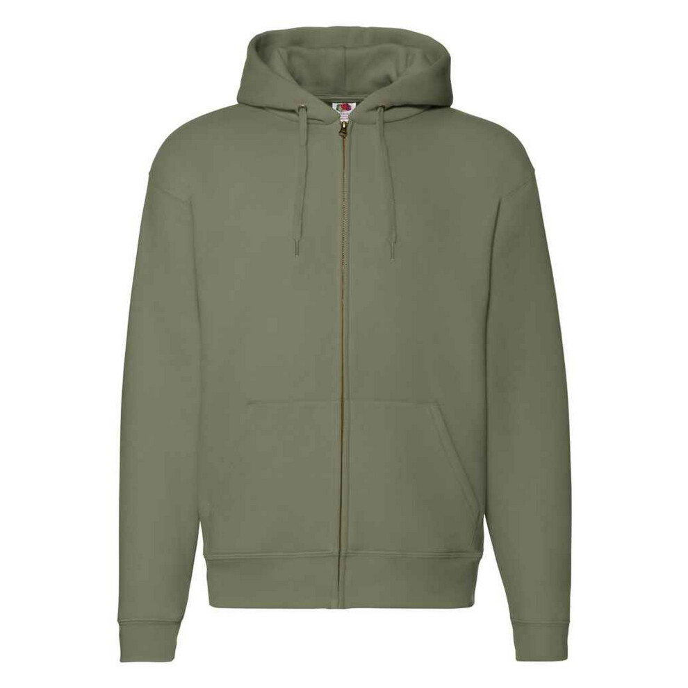 Fruit Of The Loom (M, Classic Olive) Unisex Adult Premium Full Zip Hoodie