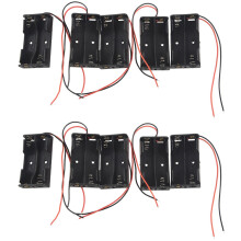 10 Pezzi 2 x 1,5 V AA Battery Holder Caso Scatola Nera con Conduttori