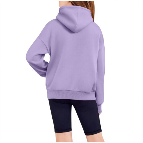 Kids Pullover Hoodie Half-Zip Kangaroo Pocket Sweatshirt 2