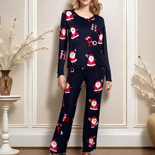 Women's Pajama Set Long Sleeve Printed Comfort Set 1