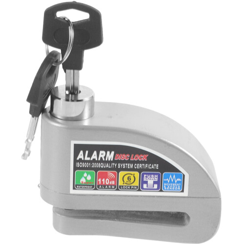 Waterproof Alarm Disc Lock 6mm Pin Silver 2