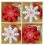 Wooden Christmas Ornament Red White 12 pcs 1