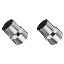 2 Pcs 3 Inch to 2.5 Inch OD Stainless Standard Exhaust Pipe Connector Adapter Reducer