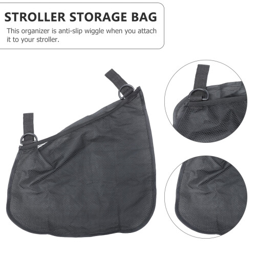 Black Oxford Cloth Stroller Storage Bag 1 Pack 2