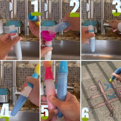 Sidewalk Chalk Paint Brush 1 Pc Red Yellow Blue 2