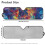 Foldable Windshield Sun Shade Galaxy Wolf Print for Jeep 7