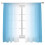 Light Blue and White Gradient Sheer Curtains 52x63 Rod 1