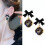 Women's Black Bow Earrings Retro Style 1