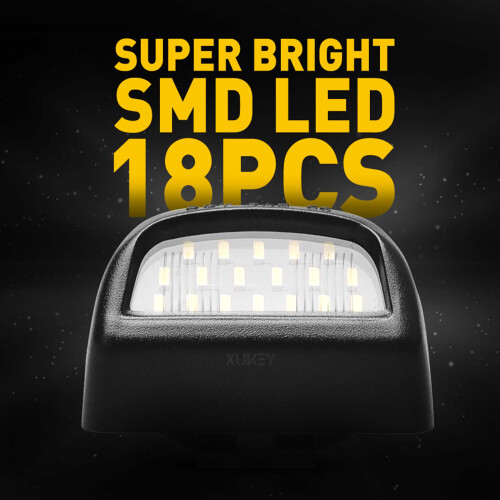 License Plate Light Rear Bumper 2 Pack 18LED 2