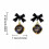 Women's Black Bow Earrings Retro Style 5