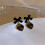 Women's Black Bow Earrings Retro Style 8