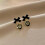 Women's Black Bow Earrings Retro Style 7