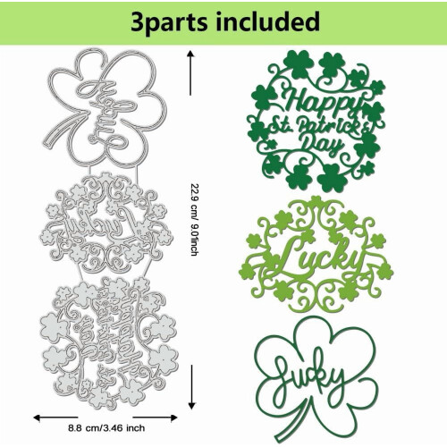 Shamrock Die Cuts 9x3.4 in Embossing Stencil 0.08 cm Thick 1
