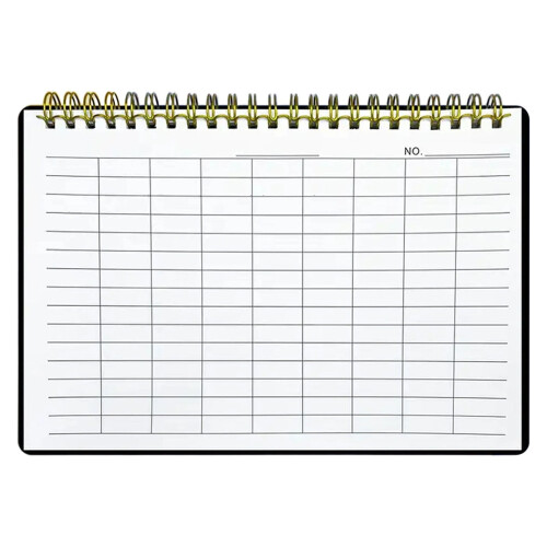 Coil Bound Notebook Blank Checked 60 Pages