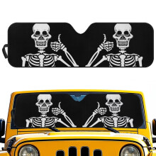 Skull Print Windshield Sunshade for Jeep Wrangler