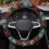 Aztec Print Fluffy Steering Wheel Cover 15 inch 1