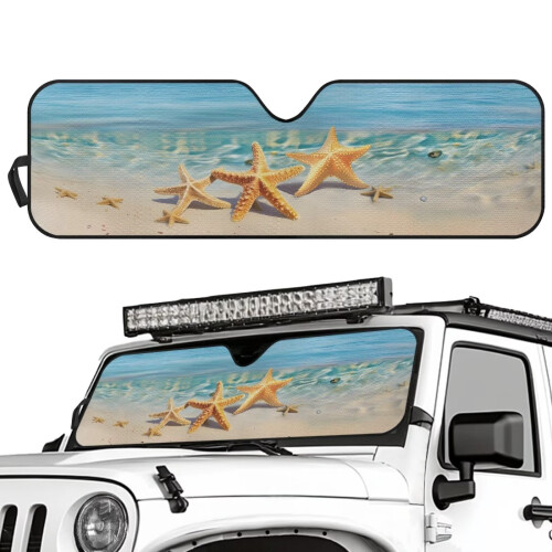 Foldable Windshield Sun Shade for Jeep Wrangler Aluminum 1