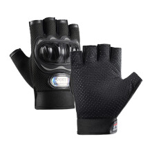 Motorcycle Riding Gloves Half-Finger Breathable Gray