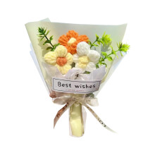 Knitted Wool Flower Bouquet Fresh Floral Charm