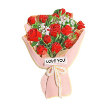 Resin Fridge Magnets 3D Flower Bouquet 6pcs
