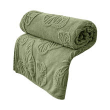 Jacquard Throw Blanket 3D Clouds Mint Green 70.87x78.8