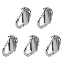 Marine Boat  Hooks Stainless Steel Spring Snap Type  Fending Hook Hanger 5 Pcs
