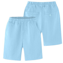 Boy Shorts Light Blue Elastic Waist Drawstring 6-7 Years