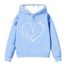 Girls Heart Print Hoodie Sweatshirt 2-14 Years
